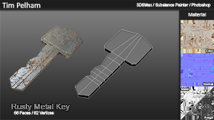 Metal Key 3D Model